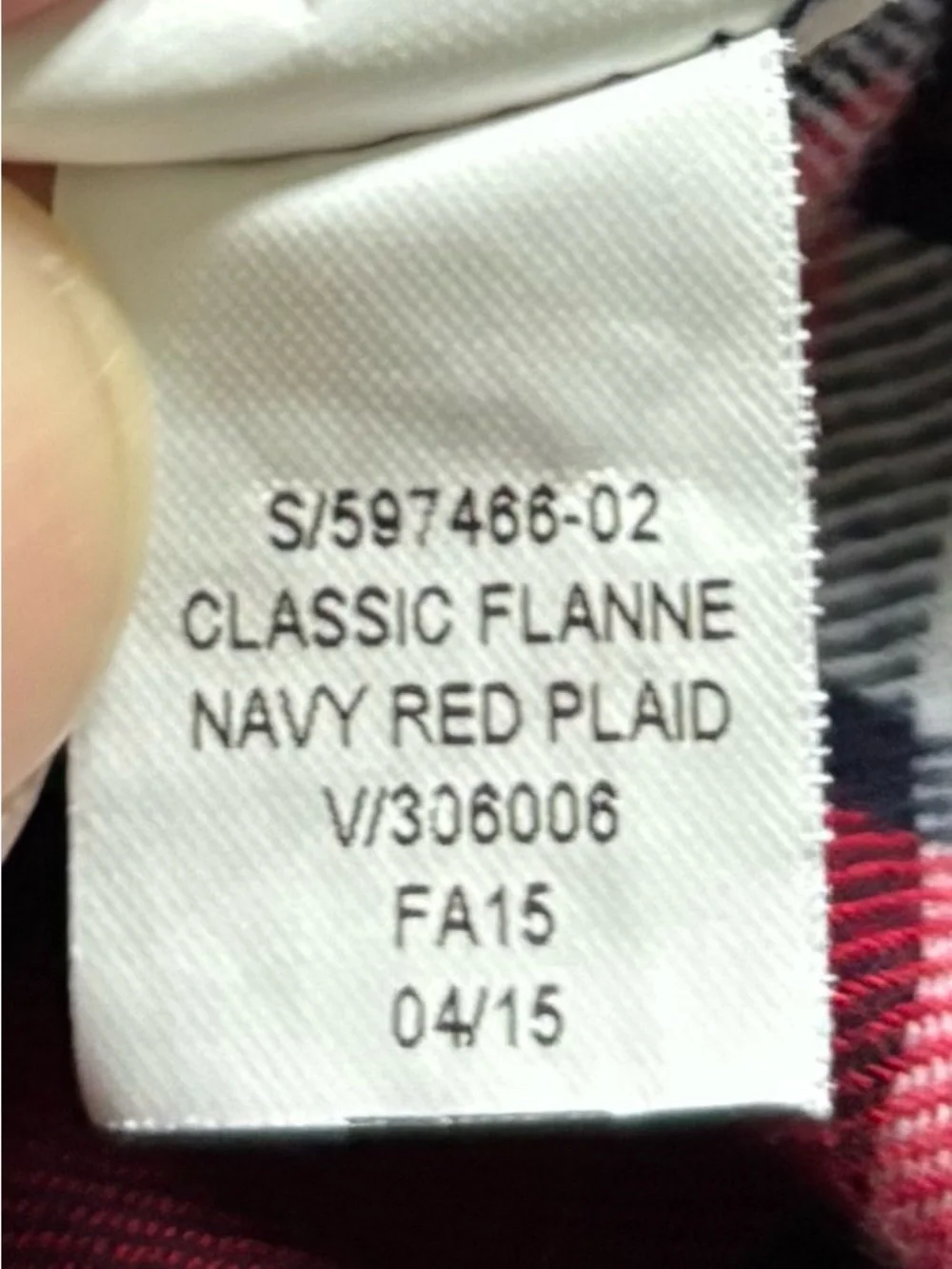 Old Navy Boys Classic Flannel Plaid Button-Up Long Sleeve Shirt Navy Red-size M